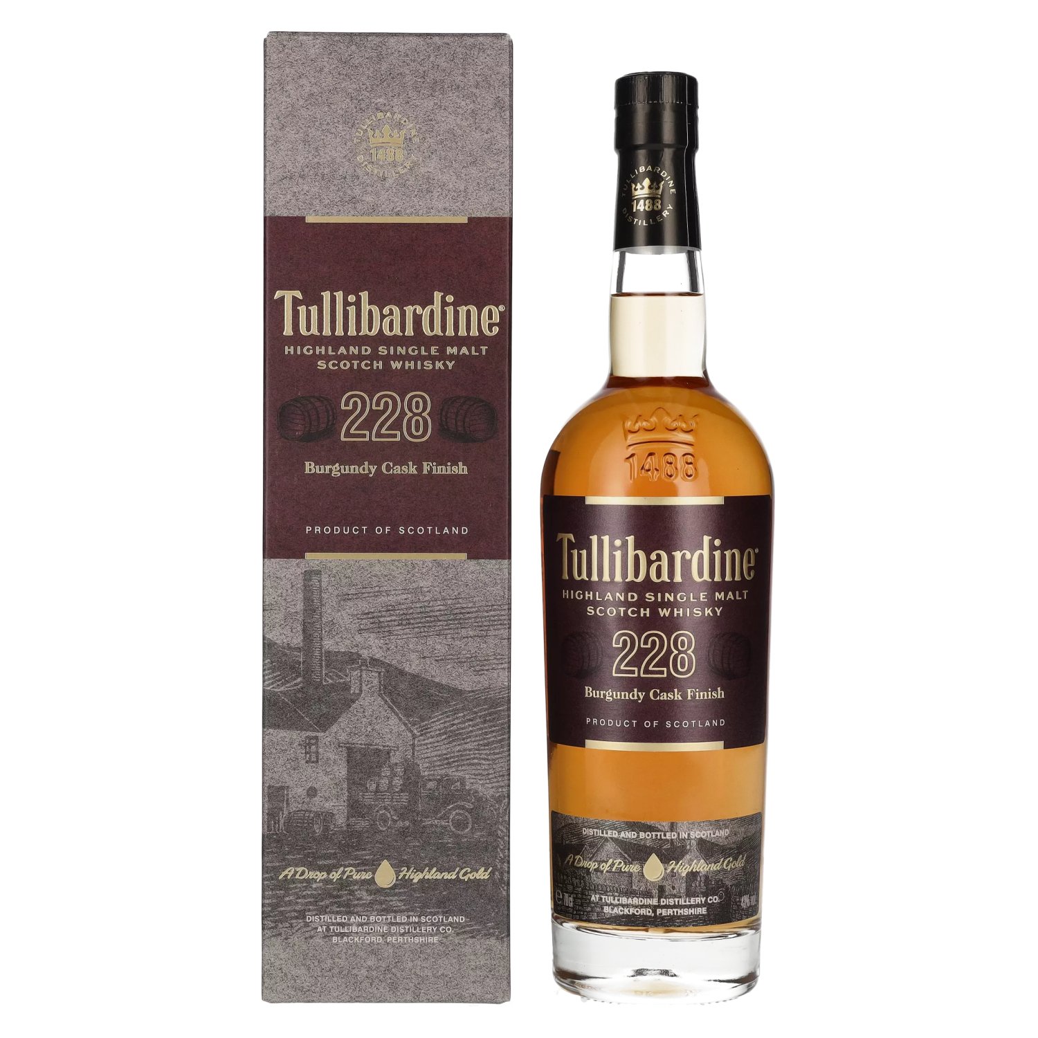 Tullibardine 228 Burgundy Finish Highland Single Malt Scotch Whiskey 0.7L